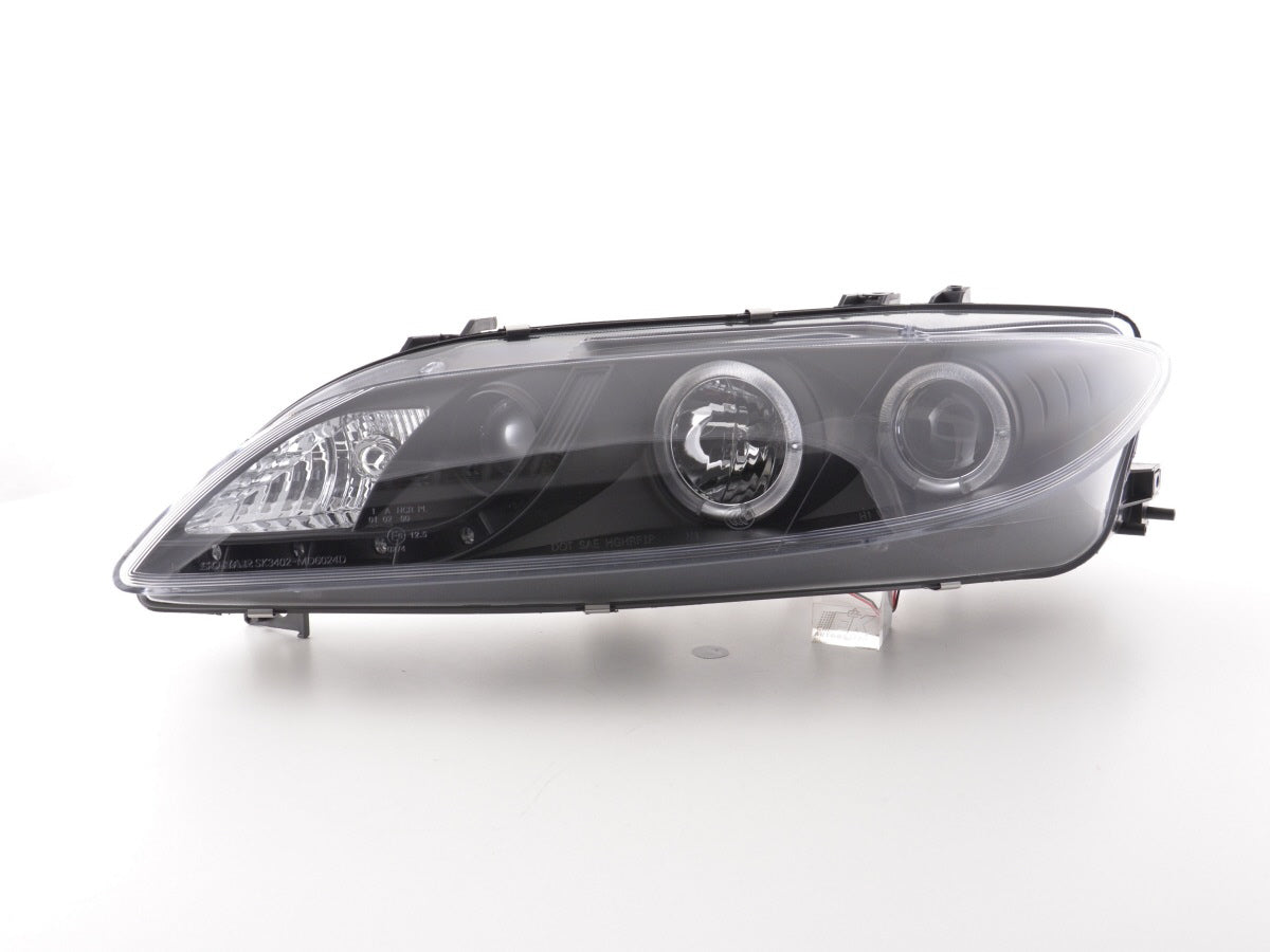 Scheinwerfer Set Daylight LED TFL-Optik Mazda 6 02-07 schwarz Scheinwerfer Set Daylight LED TFL-Optik Mazda 6 02-07 schwarz